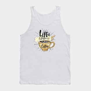 Life Begins After Coffee Tank Top